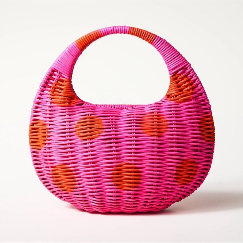 ♠️ KATE SPADE x TARGET | Polka Dot Wicker Clutch